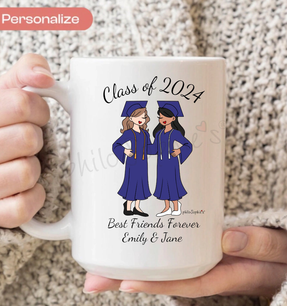 graduation friendship gift idea, ceramic mug