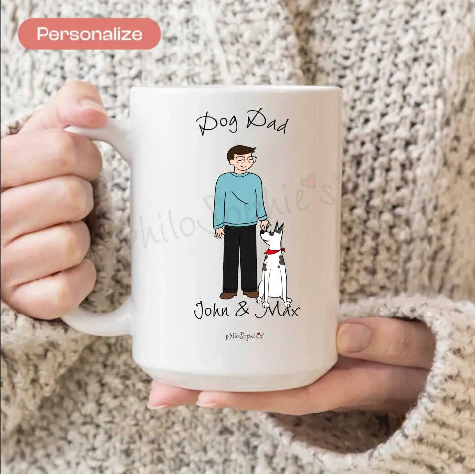 Personalized Ceramic Mug ~ Dog Dad