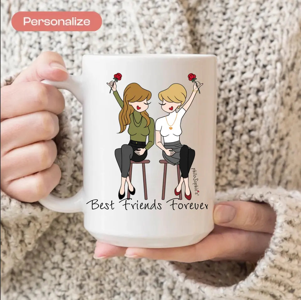 Personalized Ceramic Mug - Best Friends