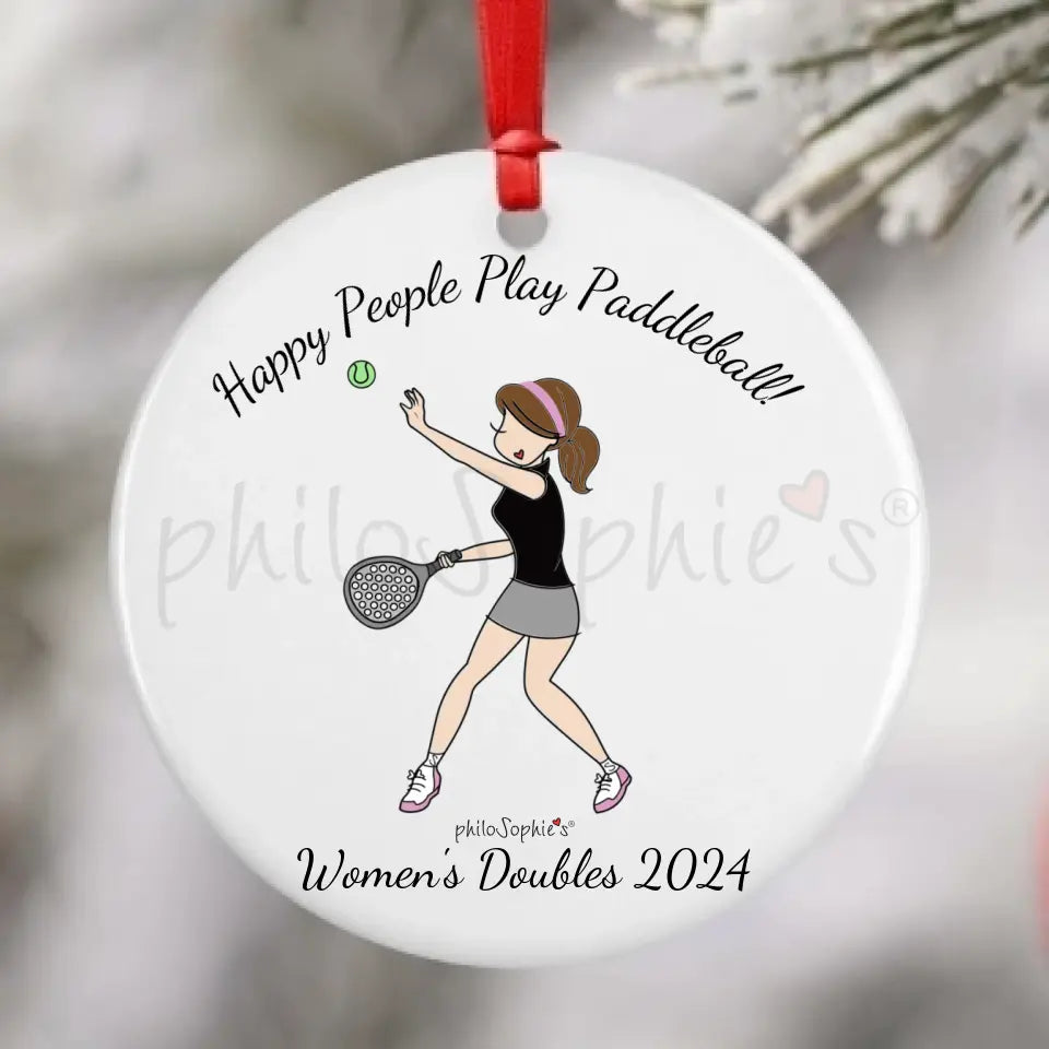 Personalized Porcelain Ornament - Paddleball