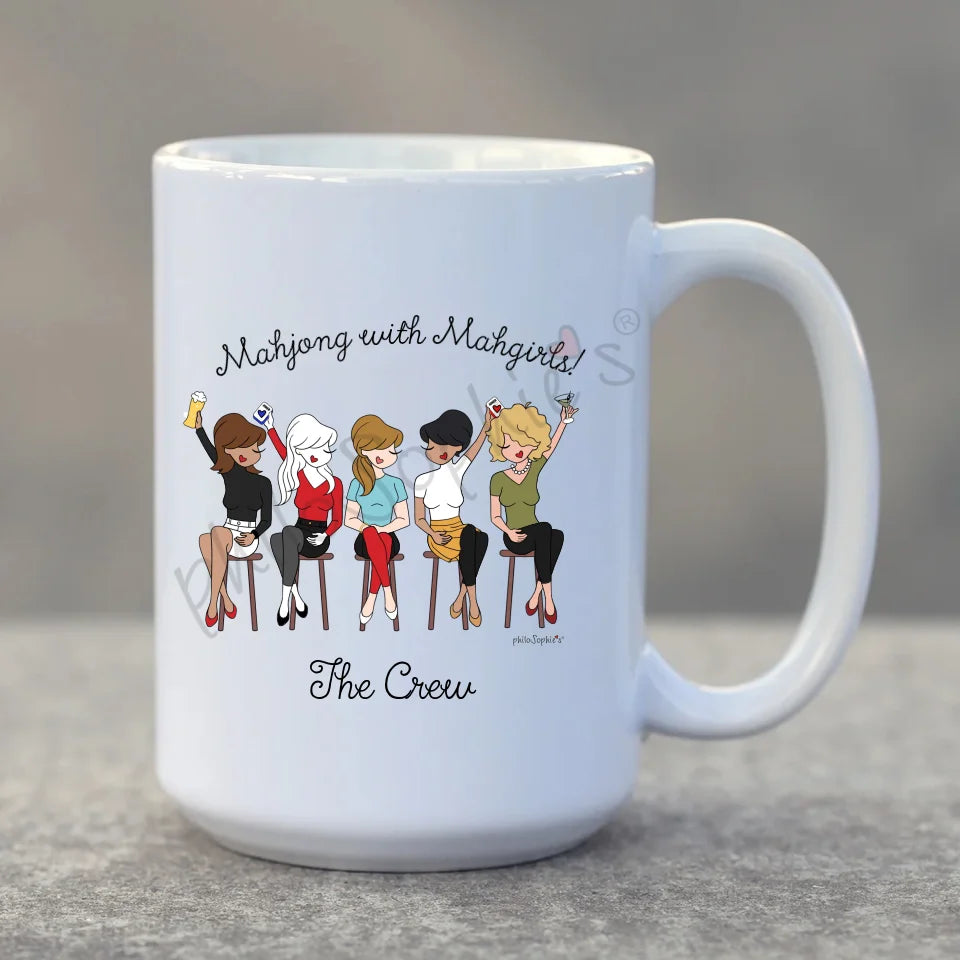 Personalized Ceramic Mug - Mahjong Game Night ~ 2-5 Friends