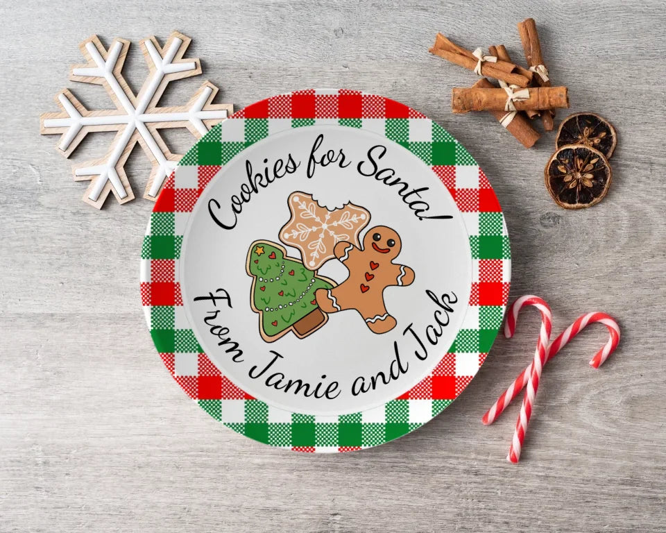 Personalized Plate - Cookies for Santa