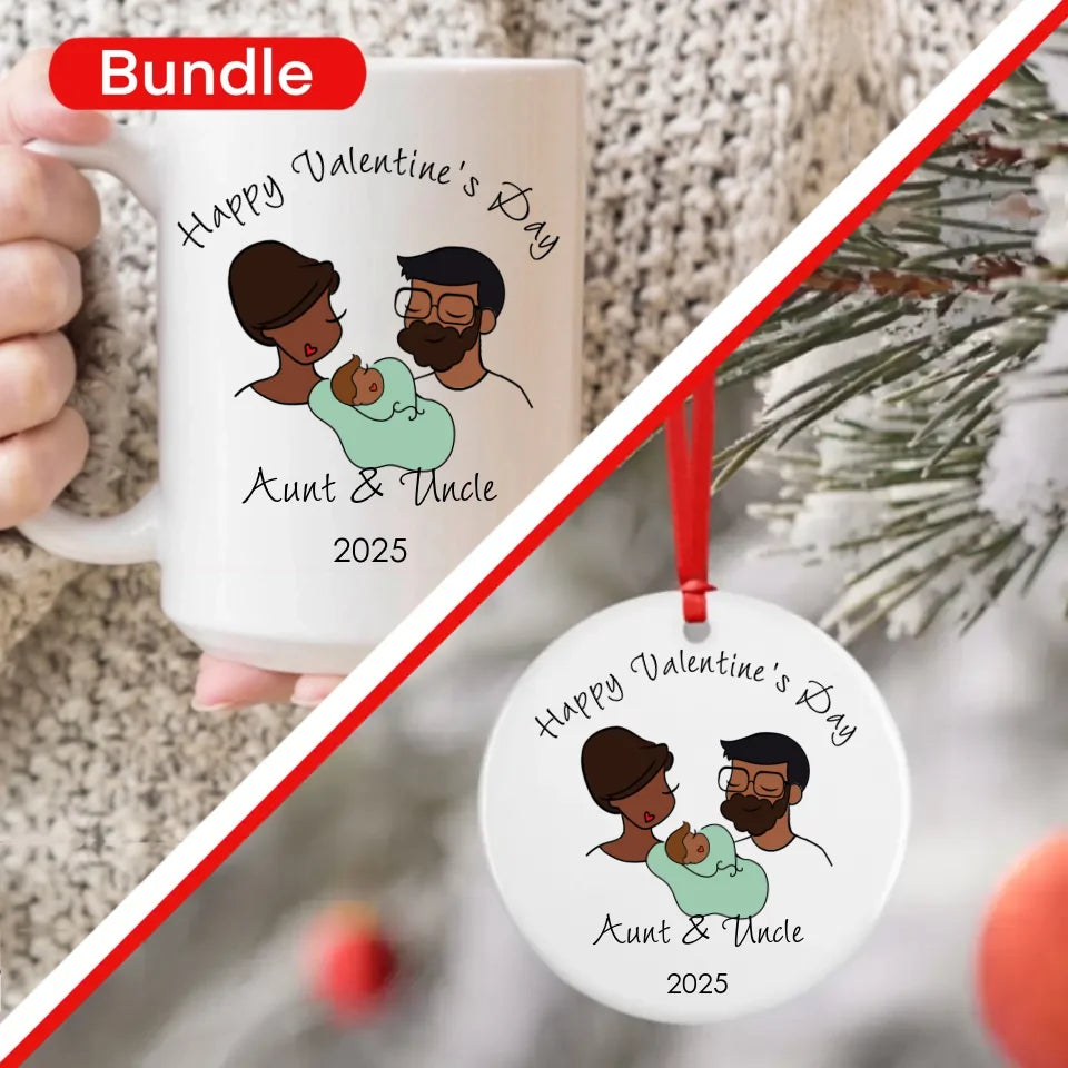 Gift Bundle - Aunt & Uncle Ceramic Mug and Ornament