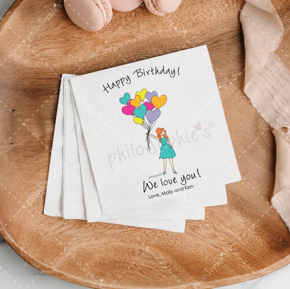 Napkins - Happy Birthday - Dog options